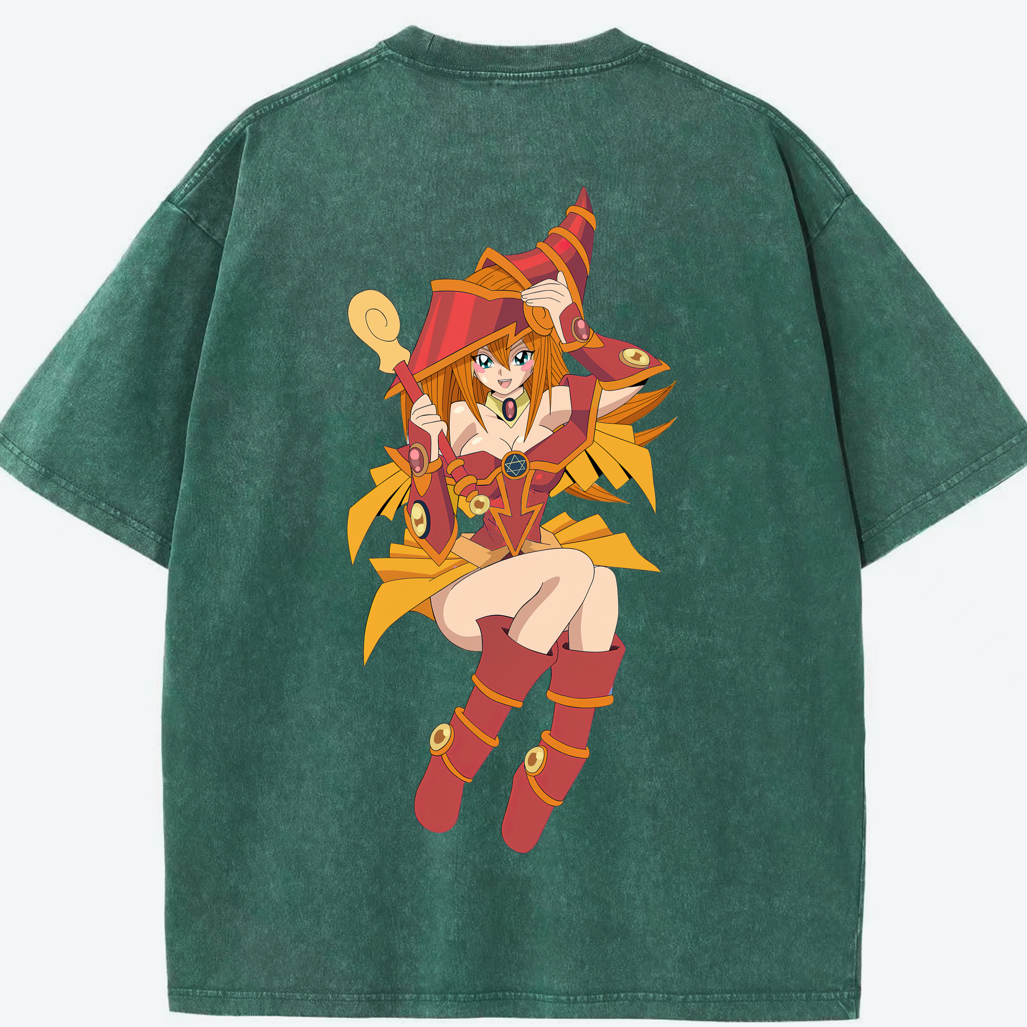 （画像用） 遊☆戯☆王 Yu-Gi-Oh! 綿100% ヴィンテージ風 半袖Tシャツ（背面プリント）